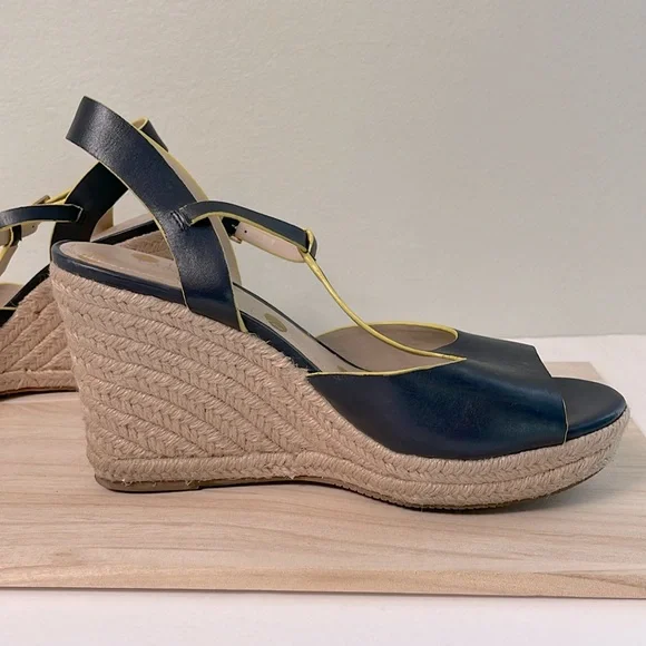 Boden Carrie Espadrille Wedge, Dark Navy Sz 40 - Picture 5 of 16